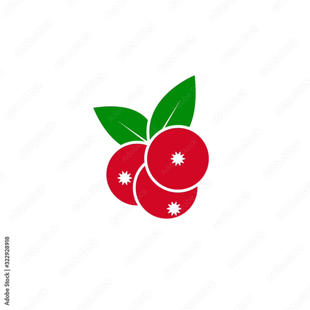 Cranberry icon design isolated on white background. Vector illustration Cranberry icon design isolated on white background. Vector illustration