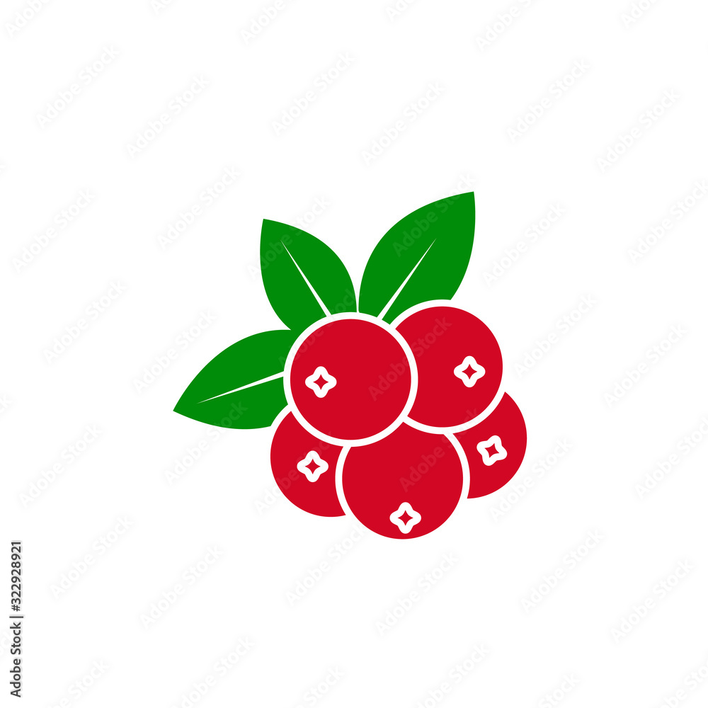 Obraz premium Cranberry icon design isolated on white background. Vector illustration