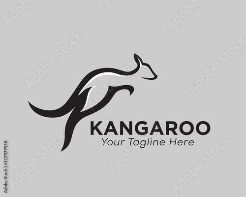Jump style kangaroo logo design inspiration