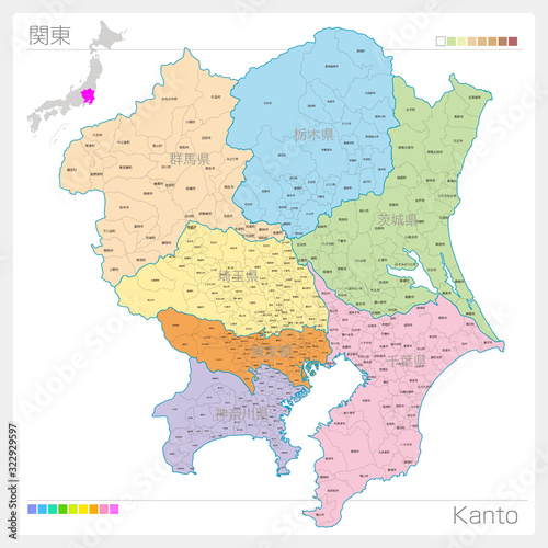 関東の地図・Kanto photo