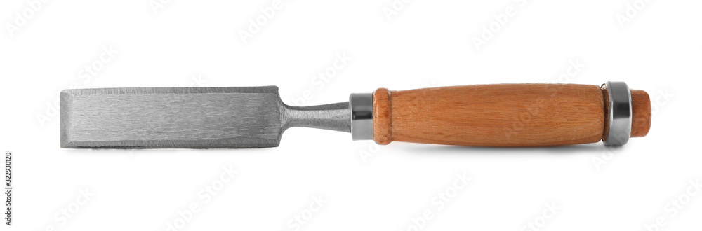 Modern chisel isolated on white. Carpenter's tool Modern chisel isolated on white. Carpenter's tool