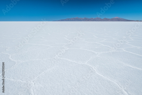 Salar de Uyuni salt flat during dry season  Bolivia
