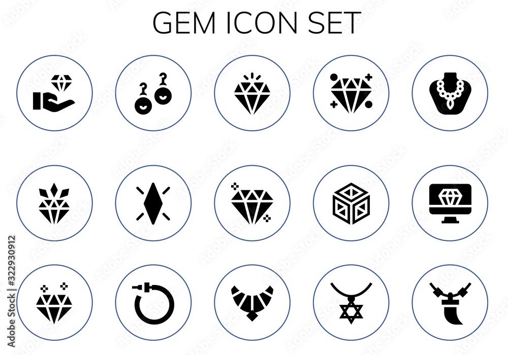 Modern Simple Set of gem Vector filled Icons Modern Simple Set of gem Vector filled Icons