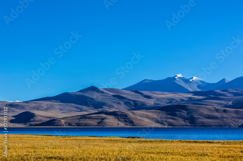 Lake Tso Moriri in Himalayas, Ladakh, India