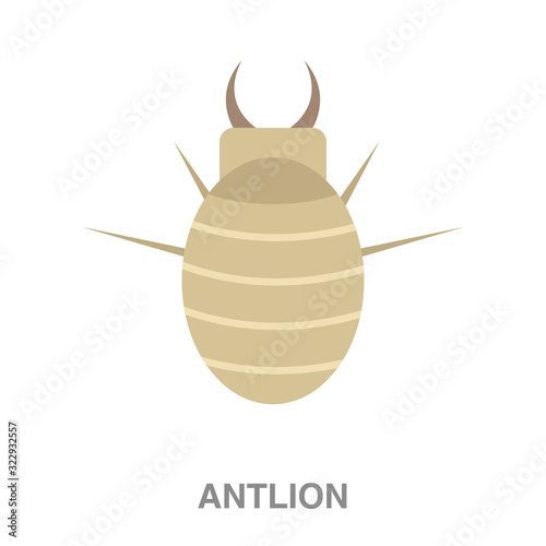 antlion flat icon on white transparent background. You can be used black ant icon for several purposes.	 photo