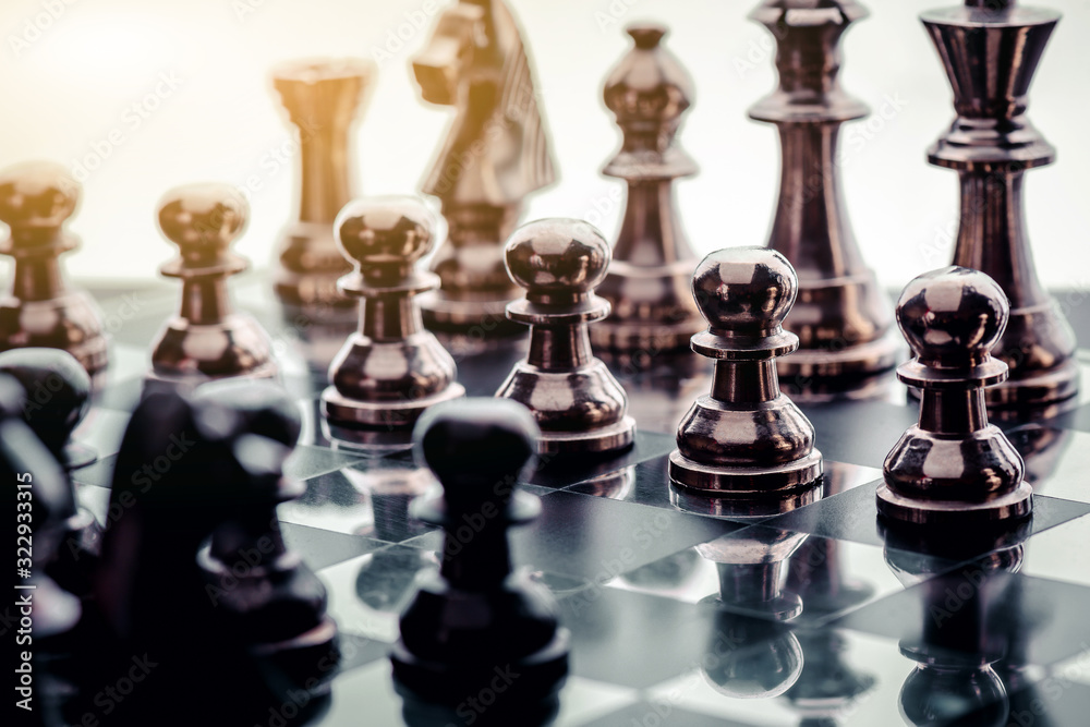 chess board game for ideas and competition and strategy, business success concept chess board game for ideas and competition and strategy, business success concept