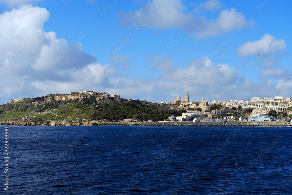 beautiful lanscape showing maltese island of Gozo