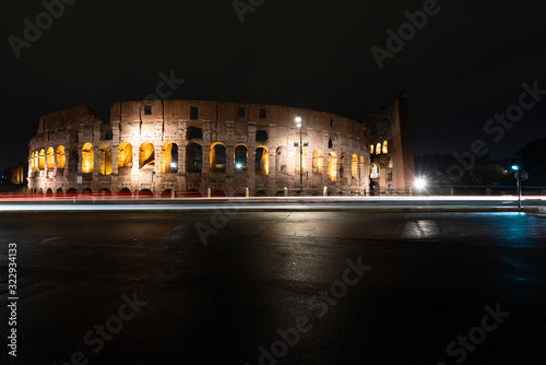 Colosseum in Rome on a beautiful night  Italy
