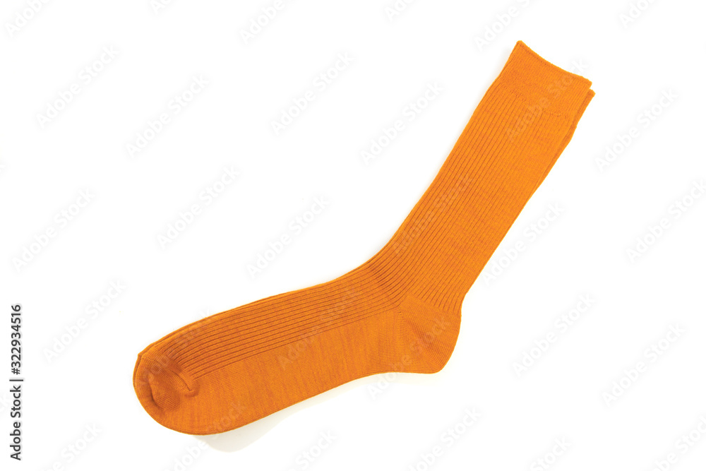 yellow socks on isolated white background - Image yellow socks on isolated white background - Image