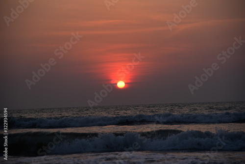 sunset over the sea