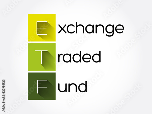 ETF - Exchange Traded Fund acronym, business concept background