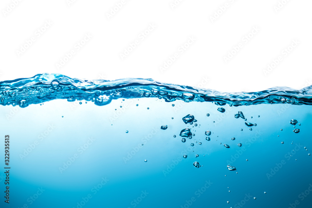 Beautiful water waves Splashed water wave in clean blue water Beautiful water waves Splashed water wave in clean blue water