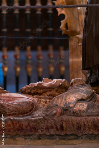 Santo Domingo Sarcophagus, Santo Domingo de la Calzada Cathedral, Santo Domingo de la Calzada, La Rioja, Spain, Europe photo