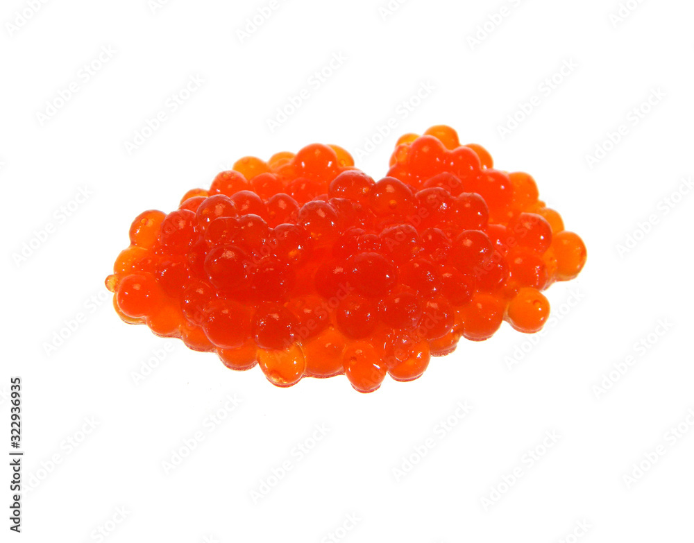 red caviar isolated on white background red caviar isolated on white background