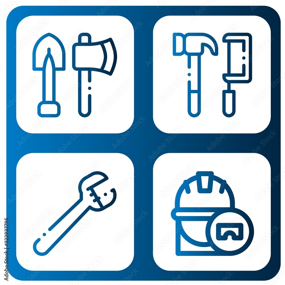 spanner icon set spanner icon set