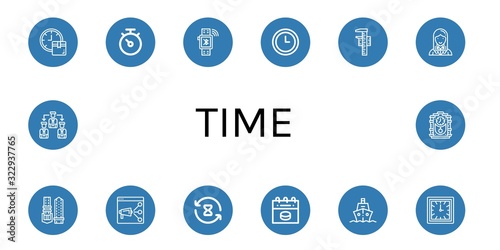 time icon set