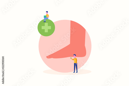podiatrist illustration concept for web landing page template, banner, flyer and presentation