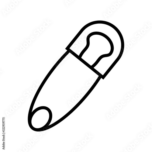 Safety pin icon vector