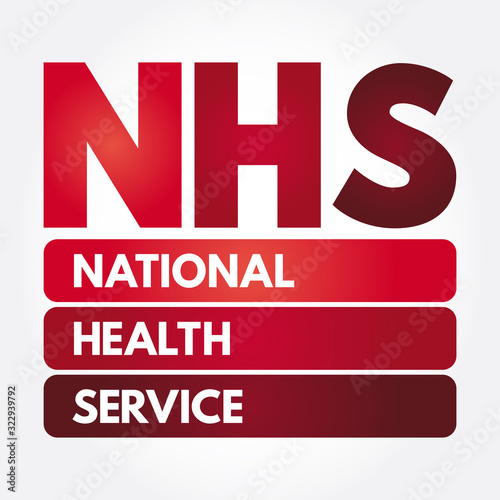 NHS - National Health Service acronym, medical concept background