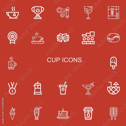 Editable 22 cup icons for web and mobile