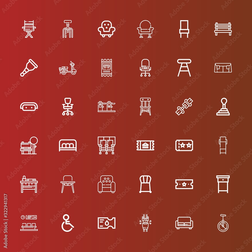 Editable 36 seat icons for web and mobile Editable 36 seat icons for web and mobile