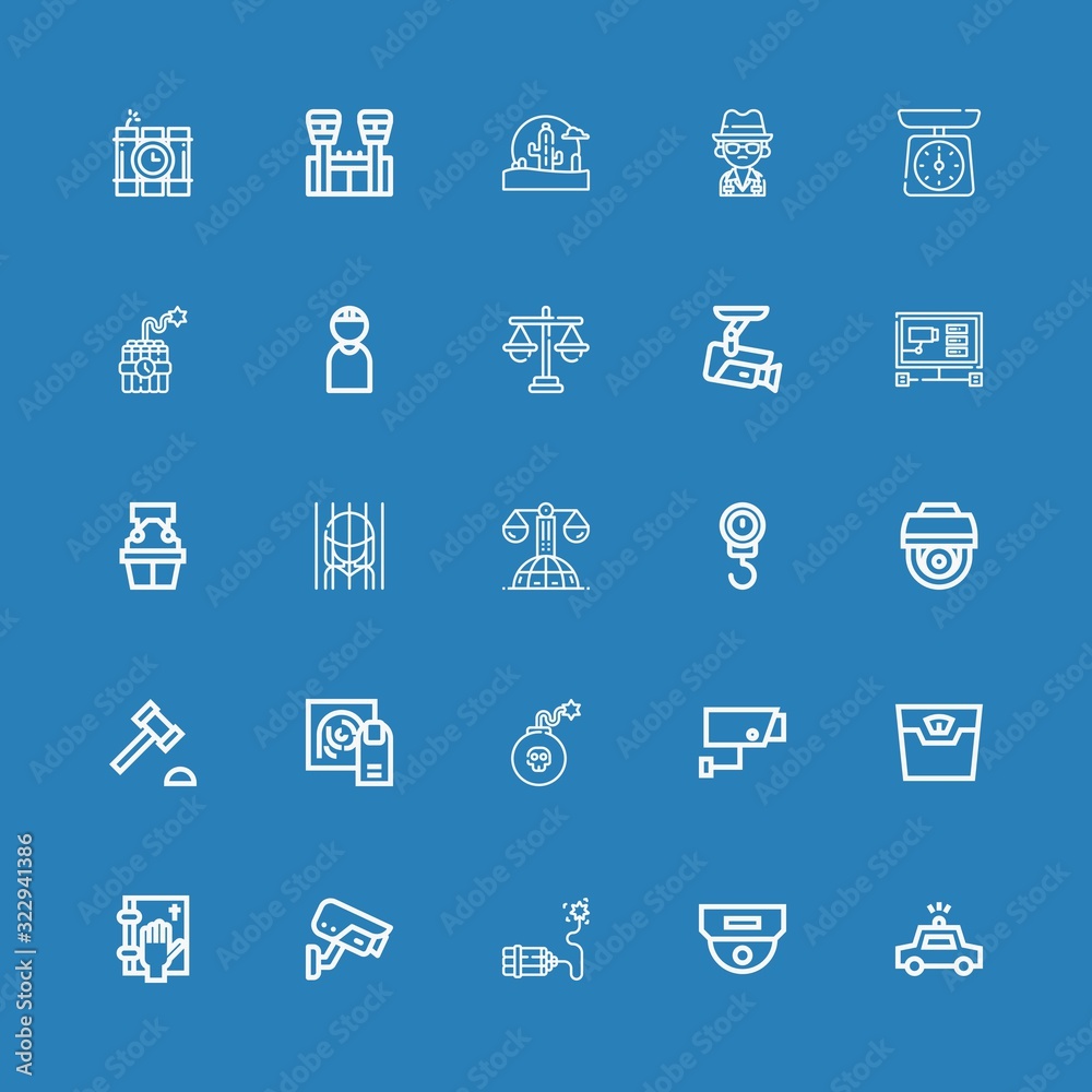 Editable 25 criminal icons for web and mobile Editable 25 criminal icons for web and mobile
