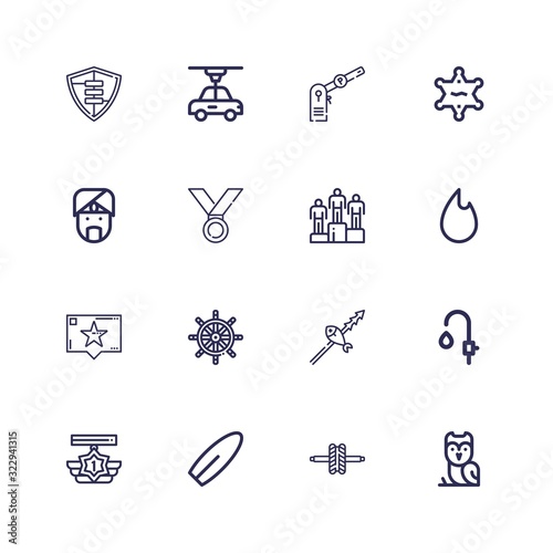 Editable 16 emblem icons for web and mobile