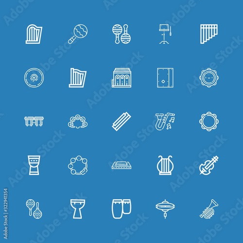 Editable 25 orchestra icons for web and mobile