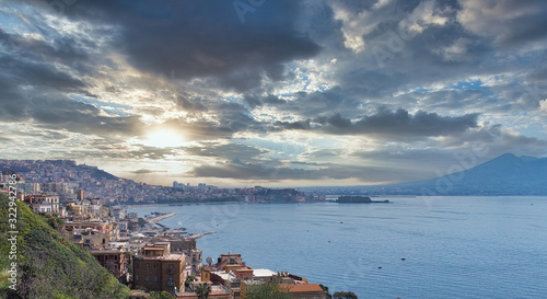 very nice view of posillipo in naples