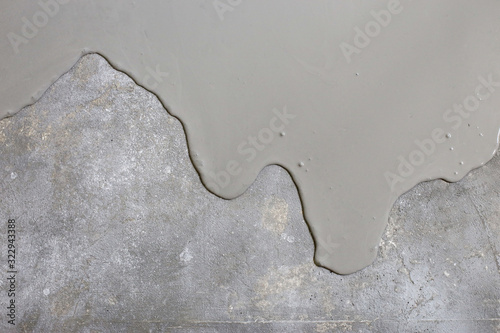 Fill screed floor repair and furnish, shallow dof photo