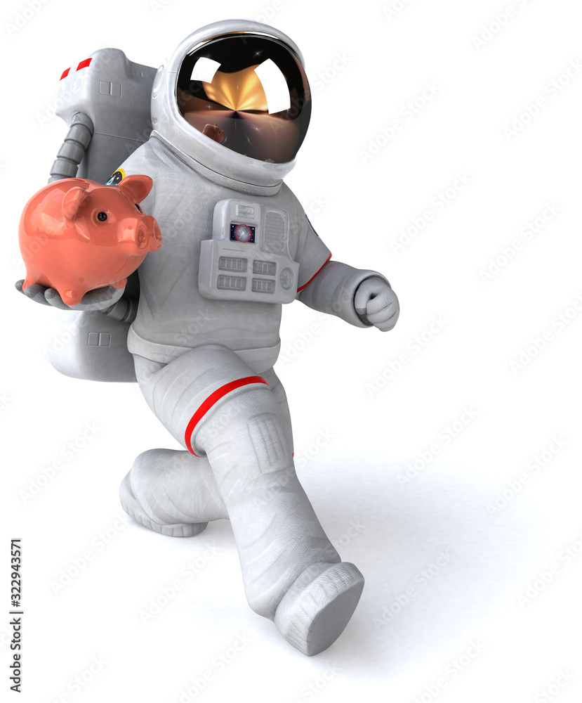 Fun astronaut - 3D Illustration Fun astronaut - 3D Illustration