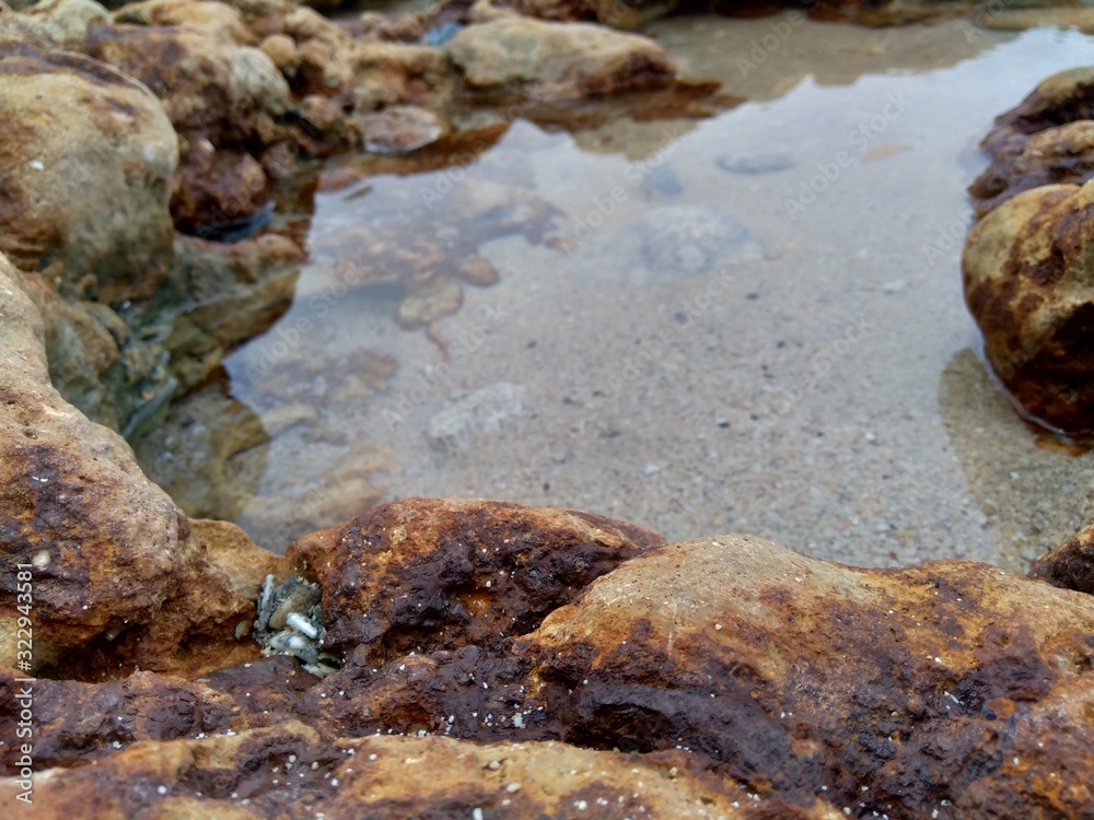 Sand and the rock natural background Sand and the rock natural background