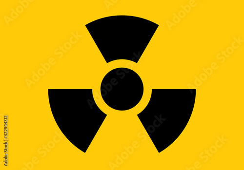 Radiation icon. Radiation symbol vector
