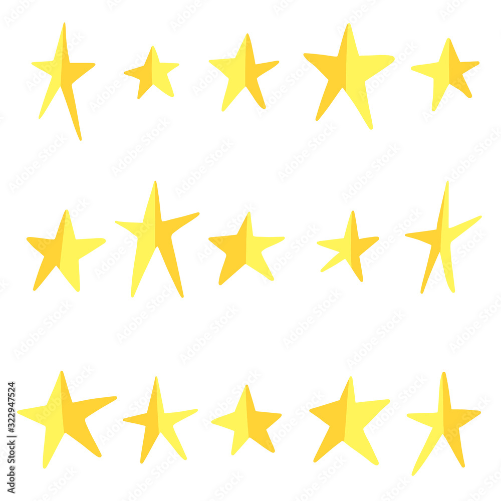 A Collection of Cartoon Abstract Yellow Star Vectors A Collection of Cartoon Abstract Yellow Star Vectors