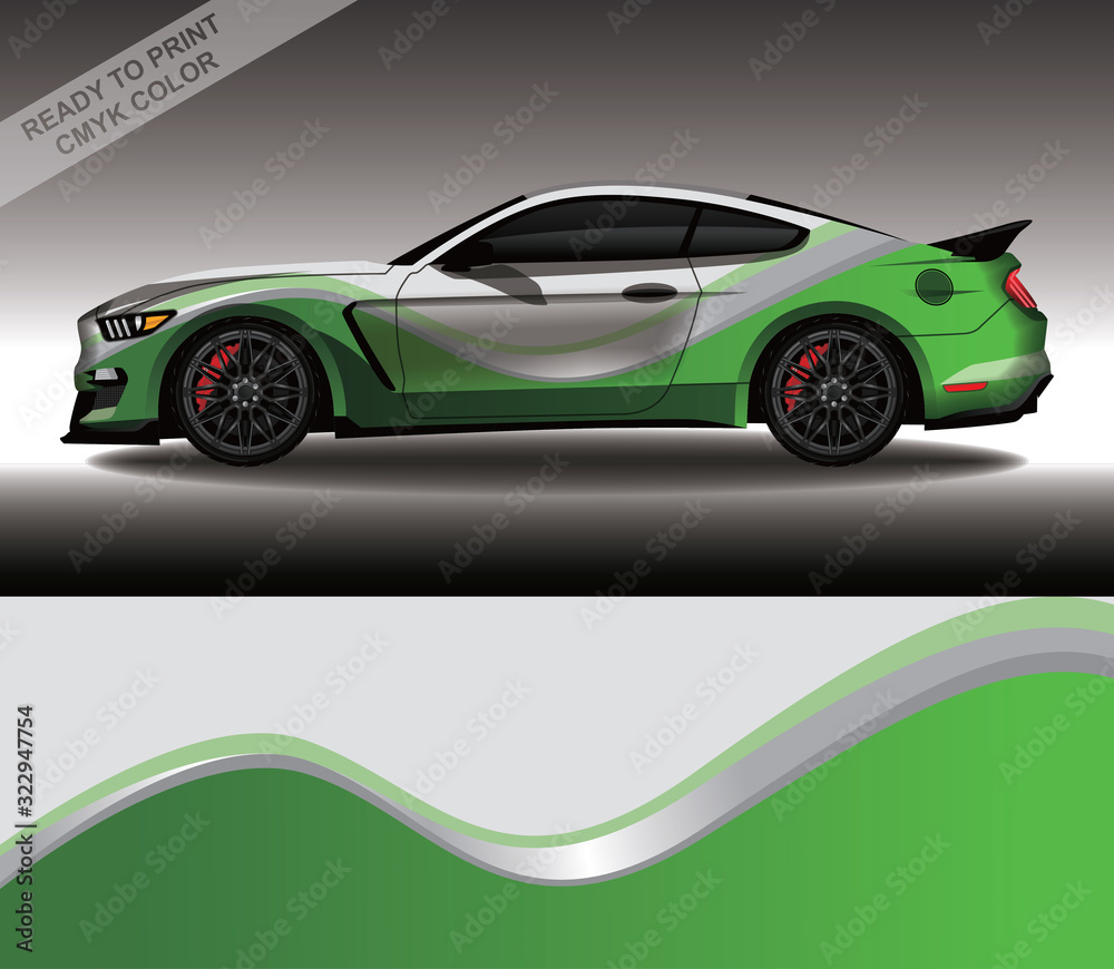 Car wrap decal design vector, custom livery race rally car vehicle sticker and tinting.