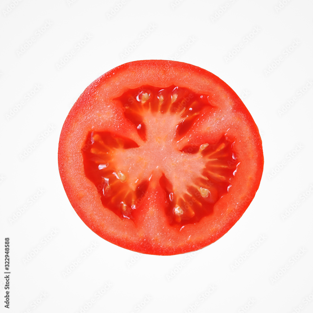 Healthy colorful half tomato isolat on blank background. Healthy colorful half tomato isolat on blank background.