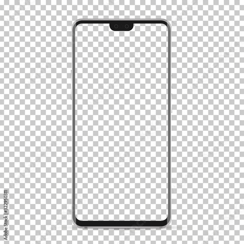 Smartphone mockup all png object isolated on background.