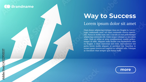 Business Arrow Target Direction Concept to Success. Way to Success - Web Template. Applicable for Promotion , Cover Poster, Infographic, Landing Page, UI, UX, Persentation, Baner, Social Media Poster.