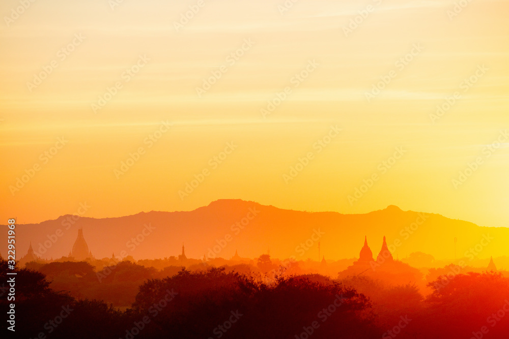 Sunset over Bagan Myanmar