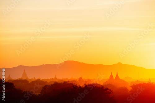 Sunset over Bagan Myanmar
