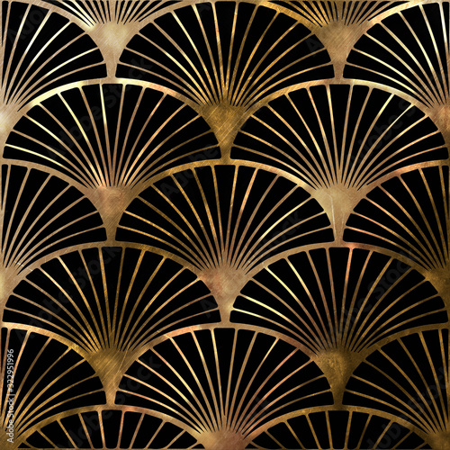Artdeco pattern fan-shaped. photo
