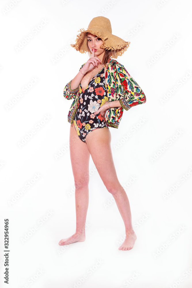 Young, beautiful and sexy girl posing in a swimsuit. Young, beautiful and sexy girl posing in a swimsuit.