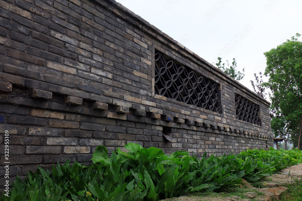 Chinese Antique Architecture and Lawn Chinese Antique Architecture and Lawn