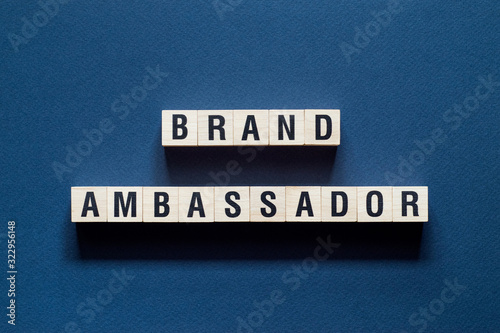 Quadro su tela Brand Ambassador word concept on cubes