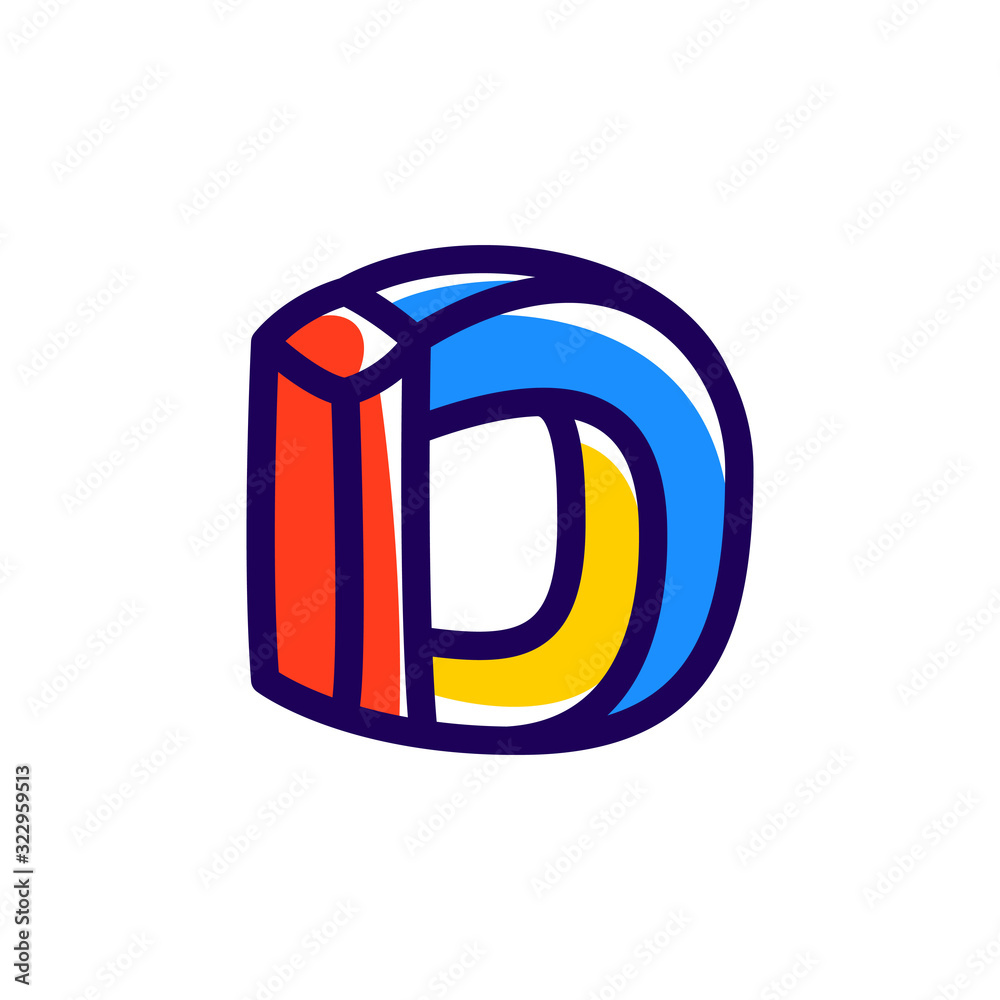 D letter impossible shape logo. D letter impossible shape logo.