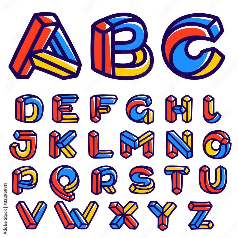 Impossible shape alphabet. Impossible shape alphabet.