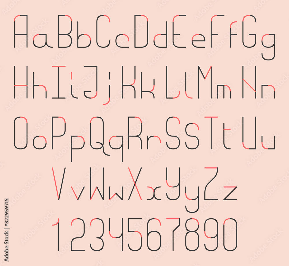 Thin line font Thin line font
