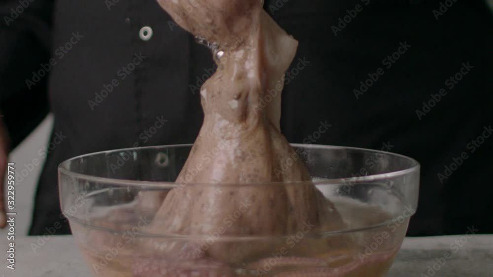 Picking up Octopus - Slow Motion