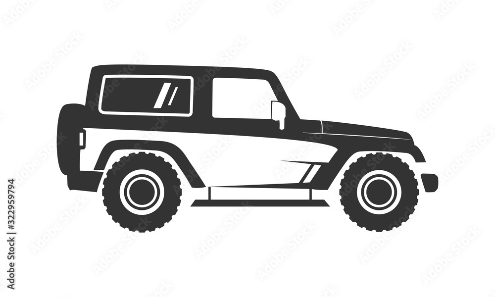 Off road car simple luxury vector Off road car simple luxury vector