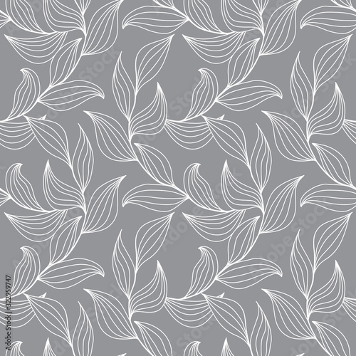 Seamless pattern with leaves © Elena Terletskaia